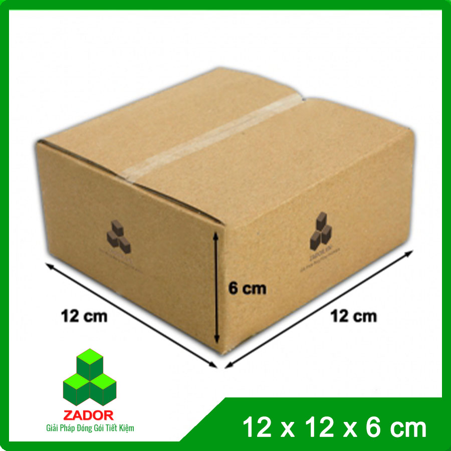 Hộp carton nhỏ 12x12x6 3 lớp - Thùng Carton Zador - Công Ty TNHH Zador