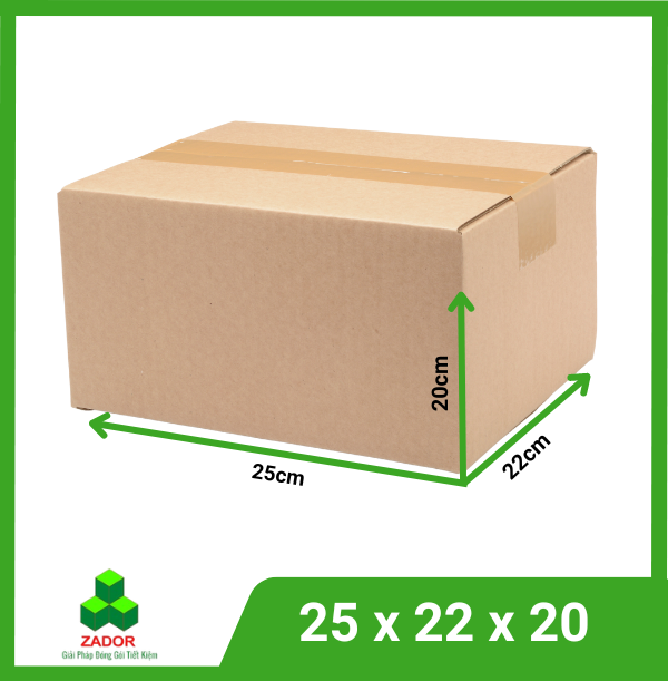 hop-giay-carton-COD-25x22x20 3 lớp - Thùng Carton Zador - Công Ty TNHH Zador