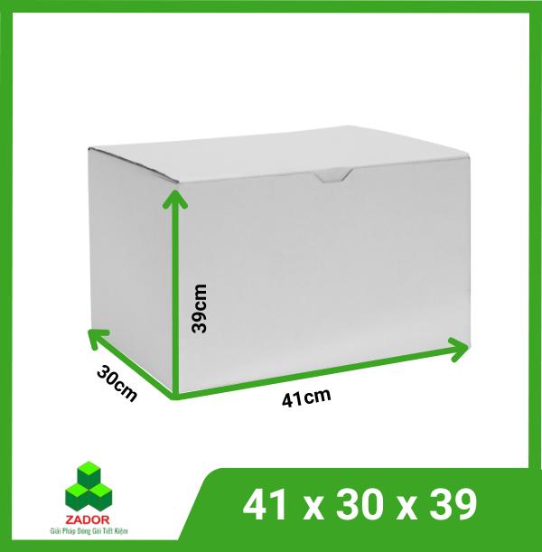 Hộp giấy carton màu trắng 41x30x39 7 lớp - Thùng Carton Zador - Công Ty TNHH Zador