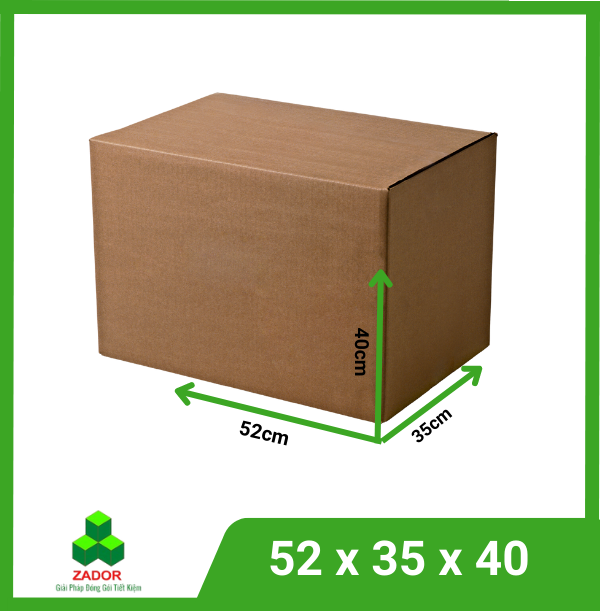 Thùng carton chuyển nhà 52x35x40 3 lớp - Thùng Carton Zador - Công Ty TNHH Zador