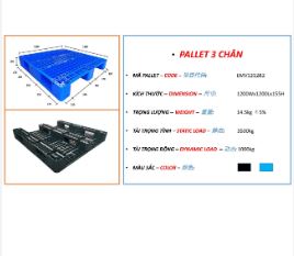 Pallet liền khối EMV1212B2 - Pallet 3S - Công Ty TNHH Cung ứng 3S Việt Nam