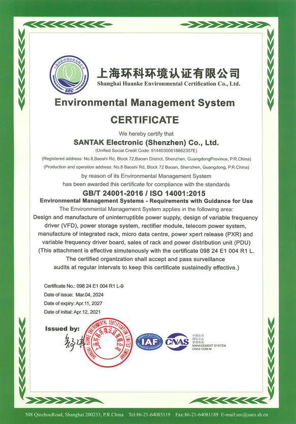 Chứng nhận ISO 14001:2015