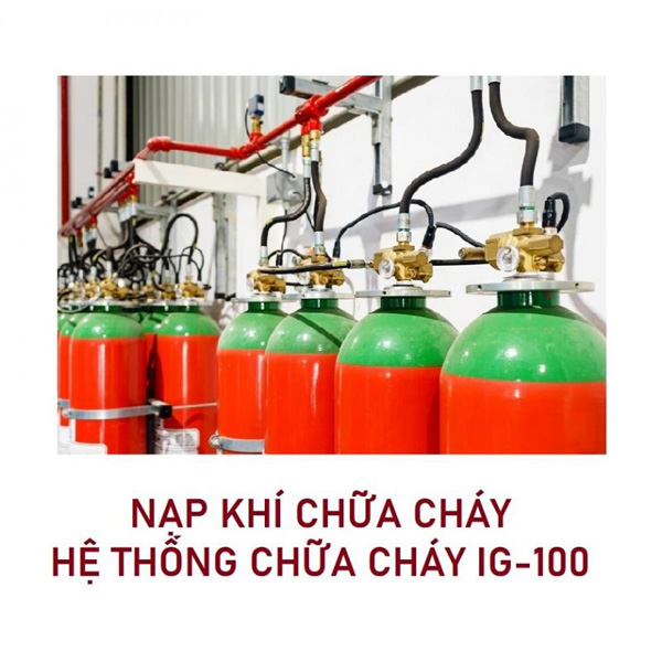 Nạp khí Nito chữa cháy cho hệ thống IG100 200bar