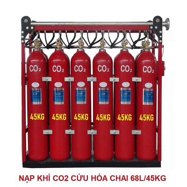 Nạp khí CO2 bình chữa cháy cố định MT45 68lít 45kg