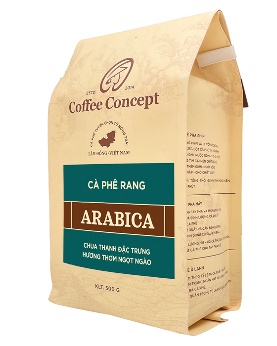 Cà phê rang Arabica (Gói 250G-500G)