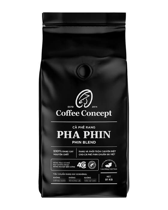 Cà phê rang Pha Phin (Gói 1000G) - Cà Phê Coffee Concept - Công Ty TNHH Coffee Concept
