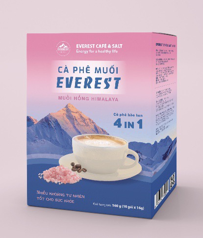Cà phê muối hồng Hymalaya hòa tan túi hộp 10 gói 160g