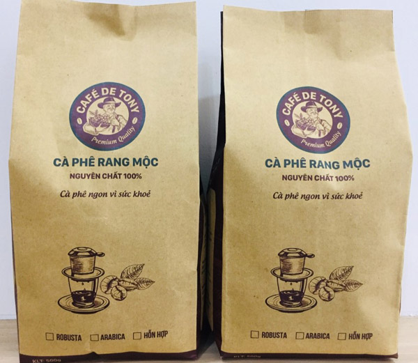 Cà phê rang mộc nguyên chất 100%