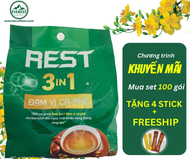 Cà phê sữa Rest 3in1 100 gói