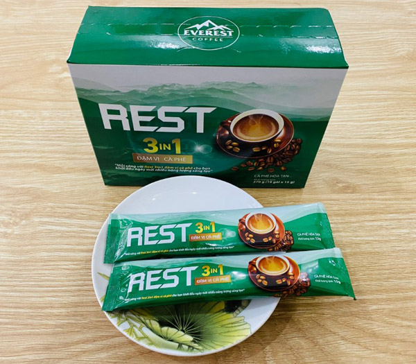 Cà phê sữa Rest 3in1 hộp 18 gói 270g