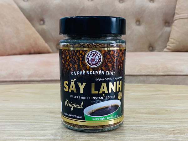 Cà phê sấy lạnh Original 100% Robusta hũ thủy tinh 100g