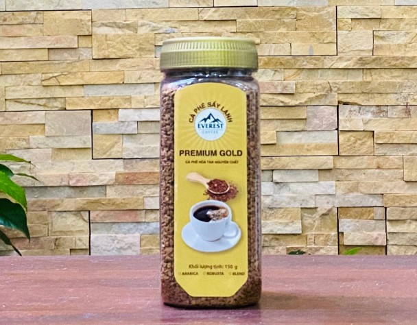 Cà phê sấy lạnh Premium Gold 100% Arabica hũ 150g