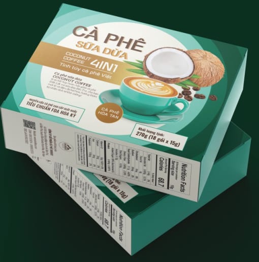 Cà phê sữa dừa 4in1 hộp 10 gói