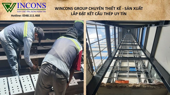 Lắp đặt kết cấu thép - Nhà Thép Tiền Chế Wincons - Công Ty TNHH Kiến Trúc Xây Dựng Wincons