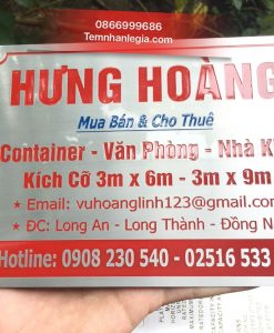 Tem nhôm ăn mòn - Tem Nhãn Kim Loại Lê Gia Phát - Công Ty TNHH Sản Xuất Và Dịch Vụ Lê Gia Phát