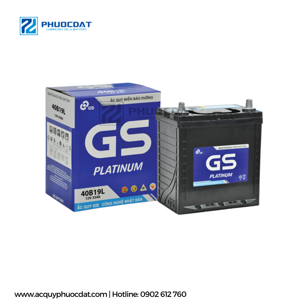 Ắc quy GS MF 40B19L 12V 35AH - ắc Quy Phước Đạt - Công Ty TNHH Dịch Vụ Thương Mại ắc Quy Phước Đạt