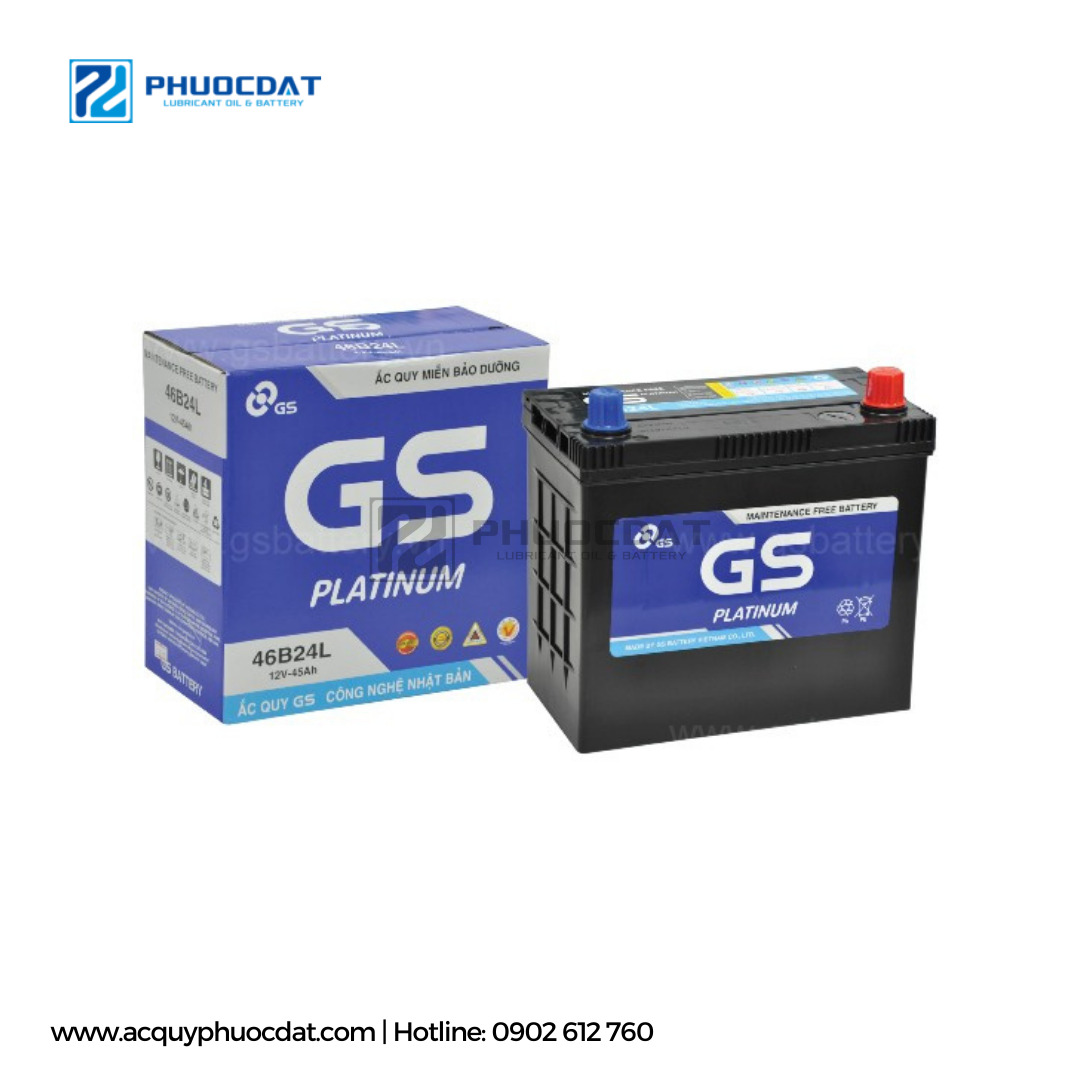 Ắc quy GS MF 46B24L 12V 45AH - ắc Quy Phước Đạt - Công Ty TNHH Dịch Vụ Thương Mại ắc Quy Phước Đạt