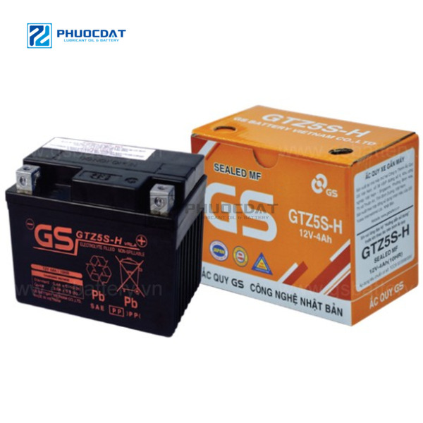 ắc quy xe máy GS 12V 4AH GTZ5S-H - ắc Quy Phước Đạt - Công Ty TNHH Dịch Vụ Thương Mại ắc Quy Phước Đạt