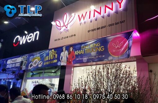 Hệ thống biển shop thời trang Winny - Bảng Hiệu Quảng Cáo Thượng Lâm - Công Ty TNHH Quảng Cáo Và In Thượng Lâm