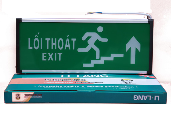 Đèn Exit 2 mặt chỉ hướng lên Lilang XA ZAZD E3WA