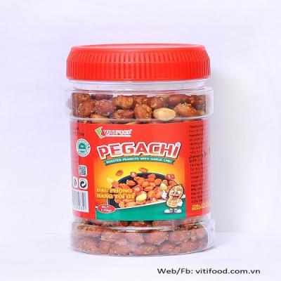 Đậu phộng rang tỏi ớt Pegachi 170gr