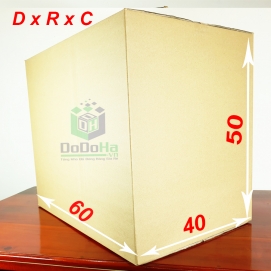 Thùng carton 60x40x50 - Công Ty TNHH Sản Xuất Và Kinh Doanh Đồ Đóng Hàng Dodoha