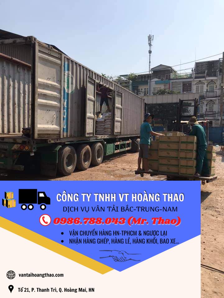 Dịch vụ vận tải Bắc Nam - Vận Tải Hoàng Thao - Công Ty TNHH Vận Tải Hoàng Thao