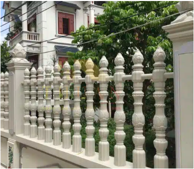 Hàng rào bê tông kiểu hoa hồng - Vật Liệu Xây Dựng Chung Thuận - Con Tiện Hàng Rào Bê Tông Chung Thuận