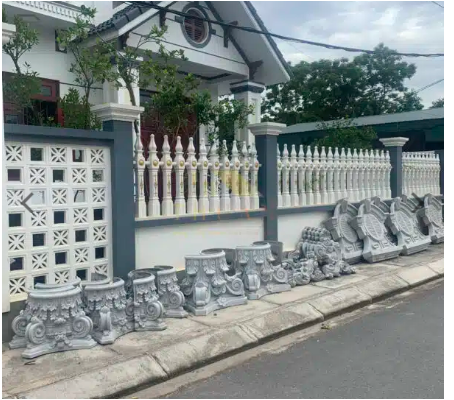 Hàng rào bê tông kiểu Tài Phú - Vật Liệu Xây Dựng Chung Thuận - Con Tiện Hàng Rào Bê Tông Chung Thuận