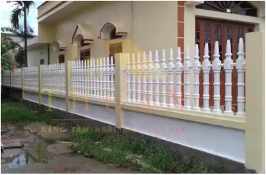 Hàng rào bê tông kiểu trụ Pháp - Vật Liệu Xây Dựng Chung Thuận - Con Tiện Hàng Rào Bê Tông Chung Thuận