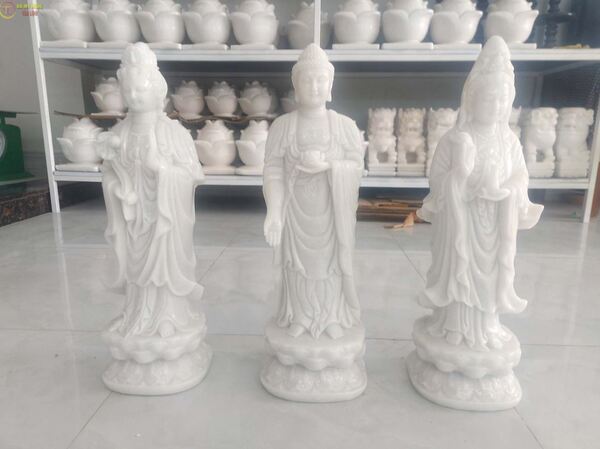 Bộ tượng Tam Thánh đá cẩm thạch