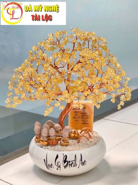 Cây tài lộc đá thạch anh phong thuỷ