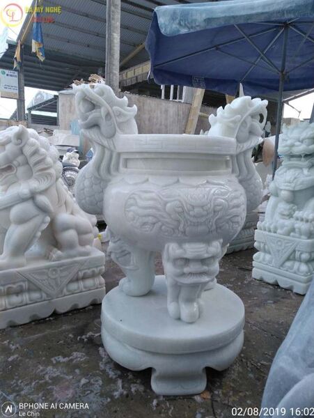 Lư hương đá cẩm thạch