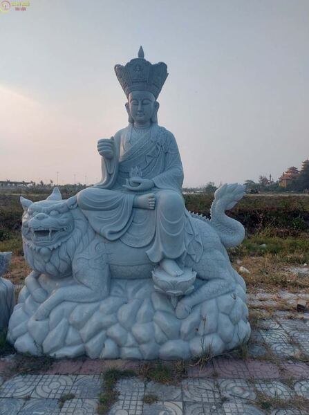 Tượng Địa Tạng Vương Bồ Tát cưỡi Đế Thính