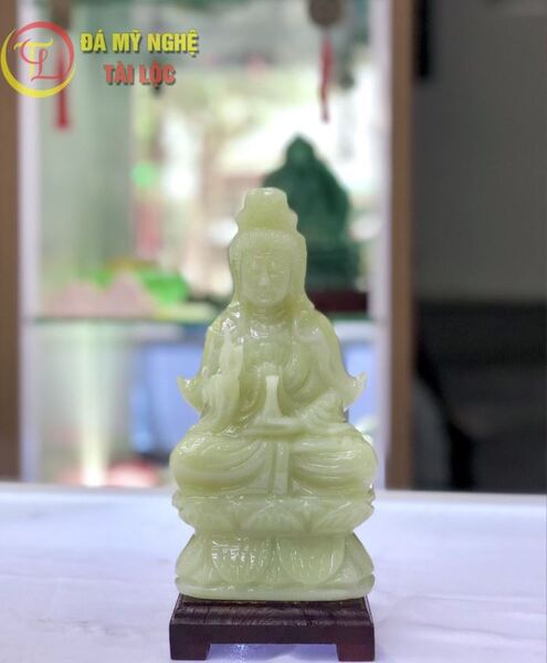 Tượng phật quan âm bồ tát đá ngọc