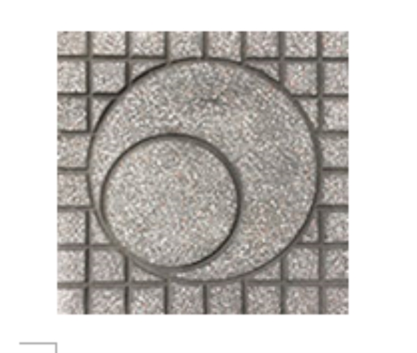 Gạch terrazo xám tròn