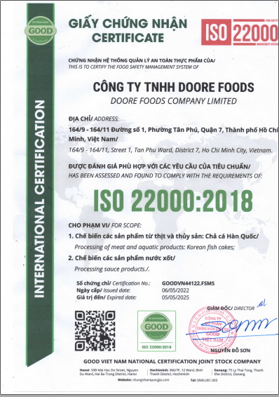  - Thực Phẩm Doore Foods - Công Ty TNHH Doore Foods
