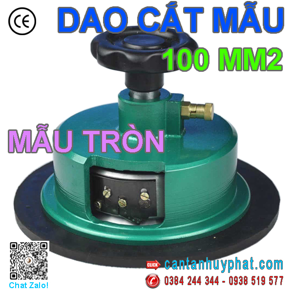 Dao cắt mẫu vải giấy tròn 100mm2 - Cân Tân Huy Phát - Công Ty TNHH Thương Mại Và Dịch Vụ Tân Huy Phát