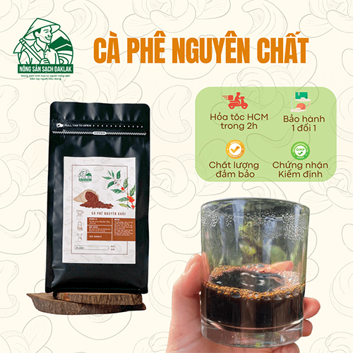Cà phê Robusta rang xay nguyên chất - Nông Sản Sạch Daklak - Công Ty TNHH Nông Sản Sạch Daklak