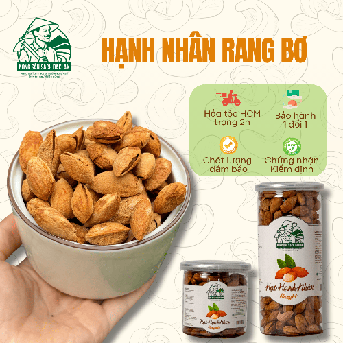 Hạnh nhân rang bơ Kingnuts - Nông Sản Sạch Daklak - Công Ty TNHH Nông Sản Sạch Daklak