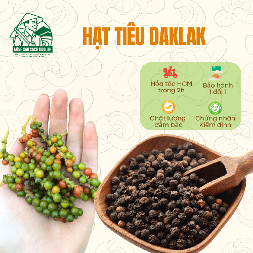 Hạt tiêu sạch Daklak - Nông Sản Sạch Daklak - Công Ty TNHH Nông Sản Sạch Daklak