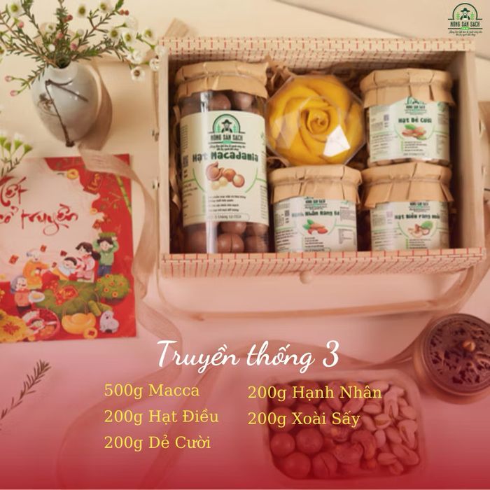 Hộp quà tết truyền thống - Nông Sản Sạch Daklak - Công Ty TNHH Nông Sản Sạch Daklak
