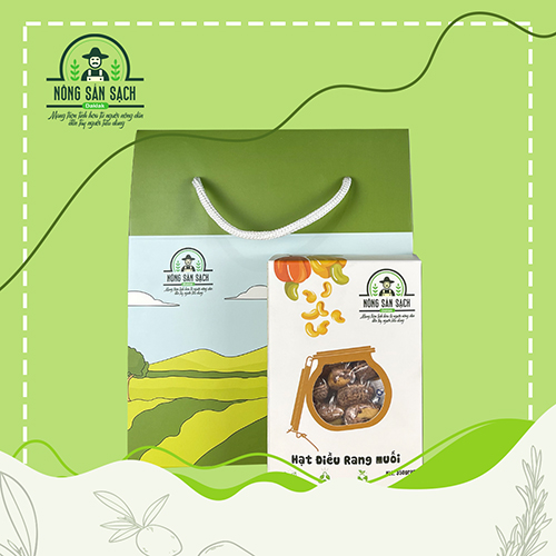 Set 4 hộp hạt điều 300gram - Nông Sản Sạch Daklak - Công Ty TNHH Nông Sản Sạch Daklak