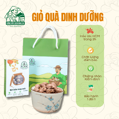Set 4 hộp hạt điều 300gram - Nông Sản Sạch Daklak - Công Ty TNHH Nông Sản Sạch Daklak