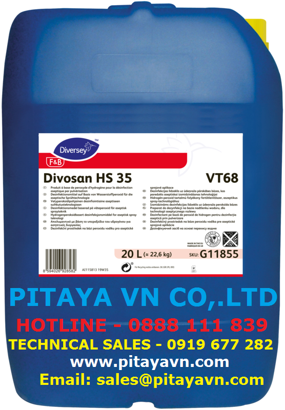 Divosan HS35 VT68 Diversey - Hóa Chất Tẩy Rửa Tapchem - Công Ty TNHH Thương Mại Và Dịch Vụ Pitaya Việt Nam