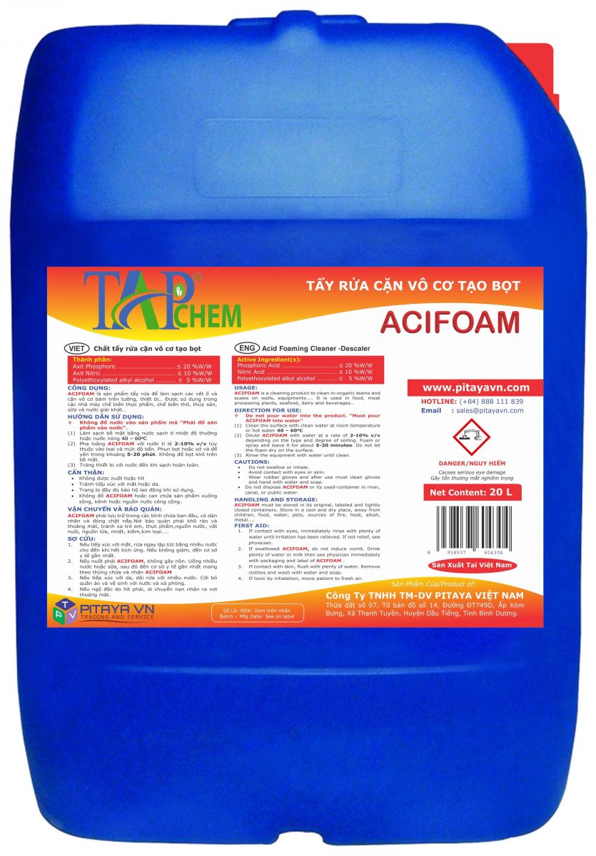 Dung dịch tẩy cặn vô cơ Acifoam