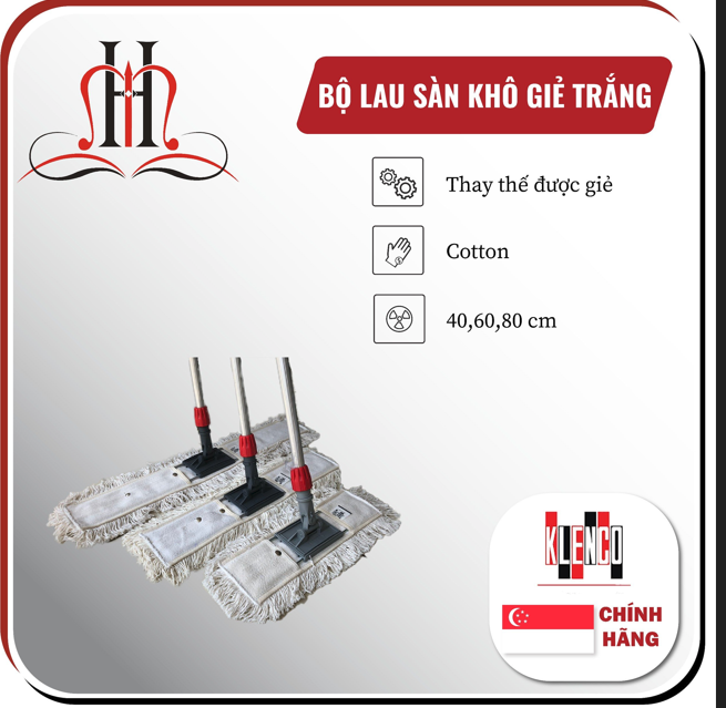 Bộ lau sàn khô giẻ trắng - Công Ty TNHH Hoàn Mỹ