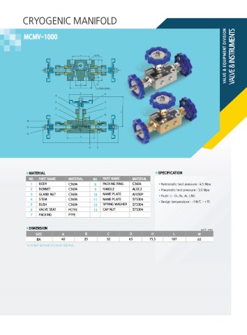 Cryogenic Manifold