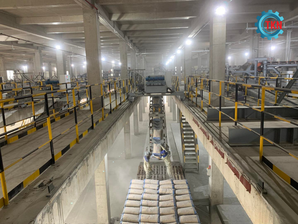 Hệ thống băng tải xuất bao - Công Ty Cổ Phần Thiết Bị Công Nghiệp TKN