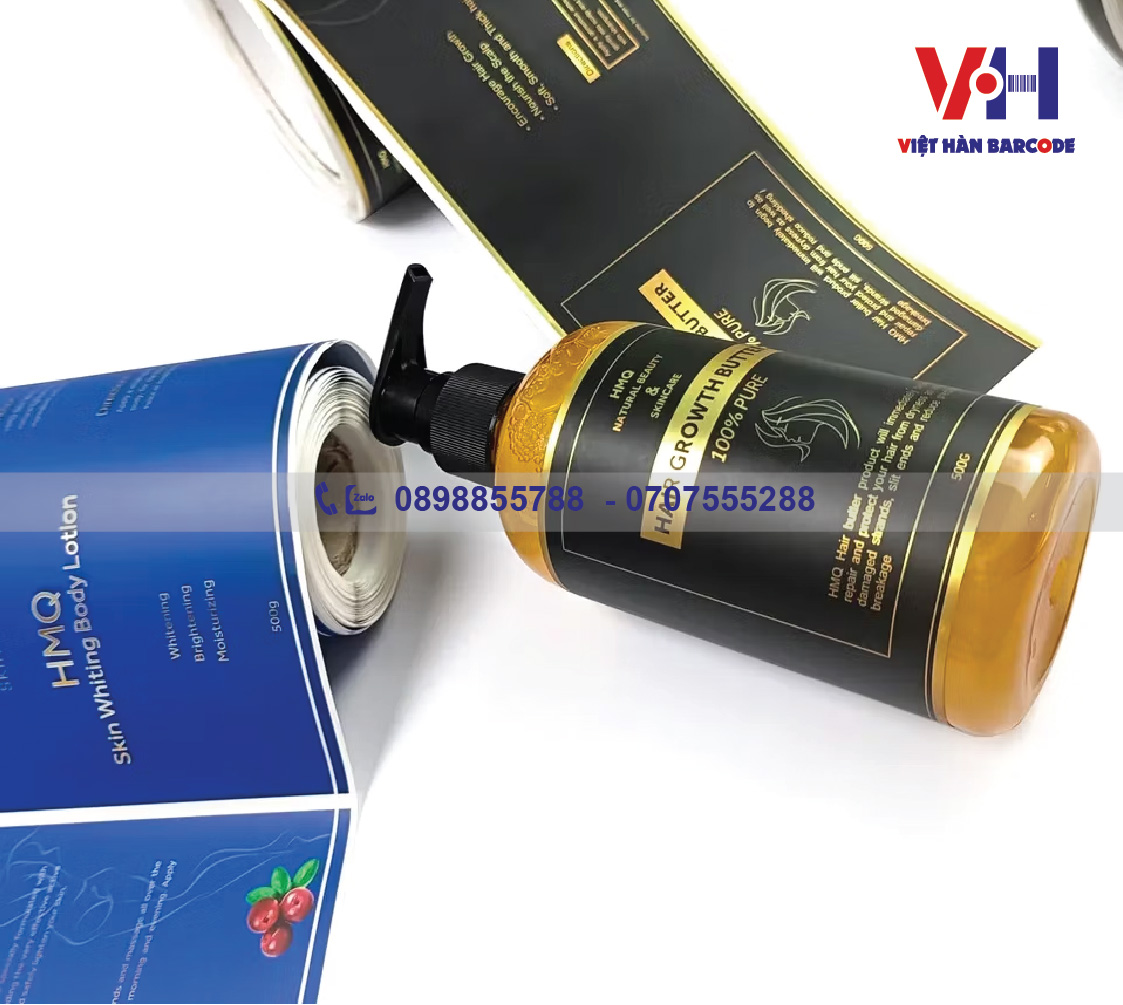 Nhãn decal ép kim mỹ phẩm